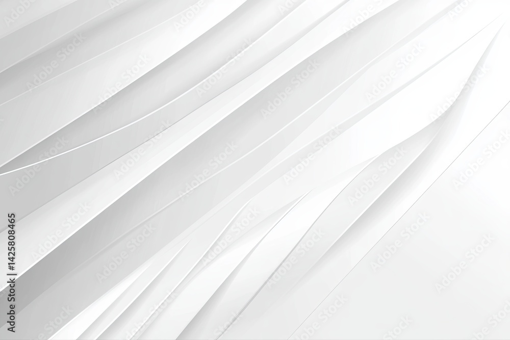 Poster abstract white and grey geometric background with diagonal lines and subtle waves