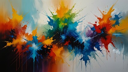 grunge background with colorful splashes