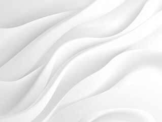 Obraz premium Abstract White Fabric Texture with Smooth Waves
