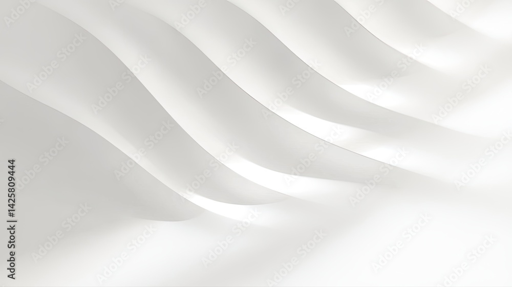 Aufkleber abstract white fabric texture with smooth waves and soft light