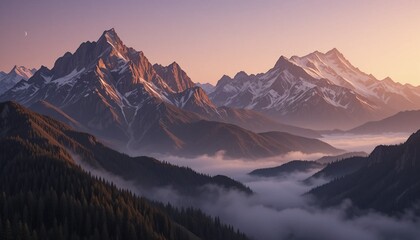 sunrise over the mountains