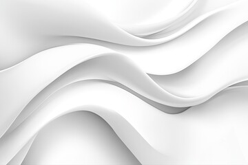 Fototapeta premium Abstract White Fabric Waves Background