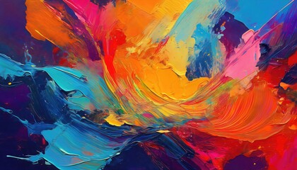 Vibrant Swirling Abstraction A Symphony of Colors Dances Across a Mysterious Canvas, Embracing the Spirit of Modern Artistic Expression and Creative Freedom.