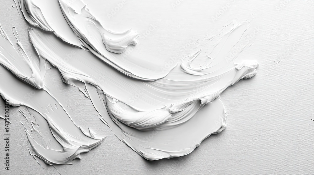 Aufkleber artistic white texture created with paint studio setting abstract art minimalist style