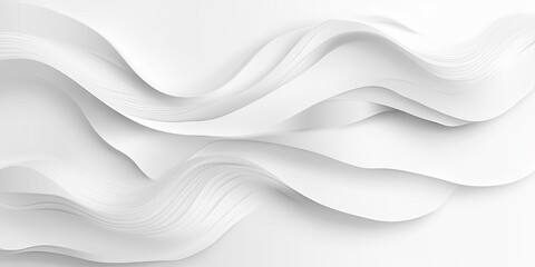 Fototapeta premium Abstract White Wave Background Texture