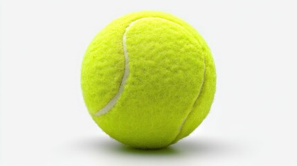 Tennis ball on white background
