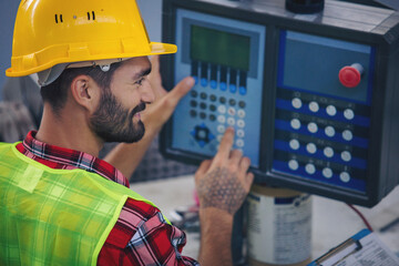 Workers in modern pvc factory at work