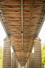 Under on of the bridges of the metro line 6 in Paris