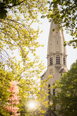 Dreamy spring church close to the Eiffel Tower - Paris