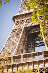 Dreamy spring details of the Eiffel Tower - Paris