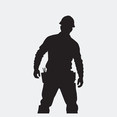 silhouette of a labor, worker.