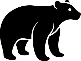 Polar Bear icon Silhouette vector on transparent background