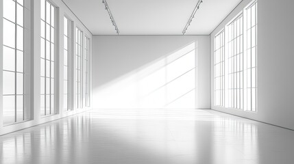 Obraz premium Artistic interior design showcase modern gallery photography minimalist bright clean aesthetic