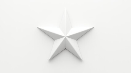 Obraz premium White Star Isolated On White Background