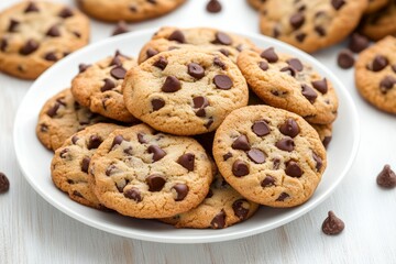 Chocolate chip cookies fresh out the oven.