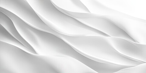 White Fabric Texture with Smooth Waves and Subtle Folds