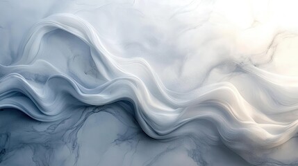 Obraz premium Abstract flowing white textures artistic display digital art minimalist style aesthetic perspective