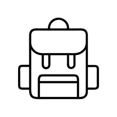 Backpack bag rucksack travel school camping hiking outdoor adventure luggage baggage vector line art