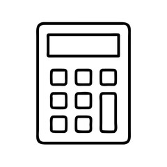 Calculator math finance accounting business calculation device mathematics tool financial icon vector