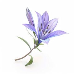 A delicate, light purple lily blossom.