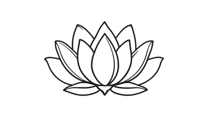 Lotus line art illustration modern geometric elegance creative artwork lines