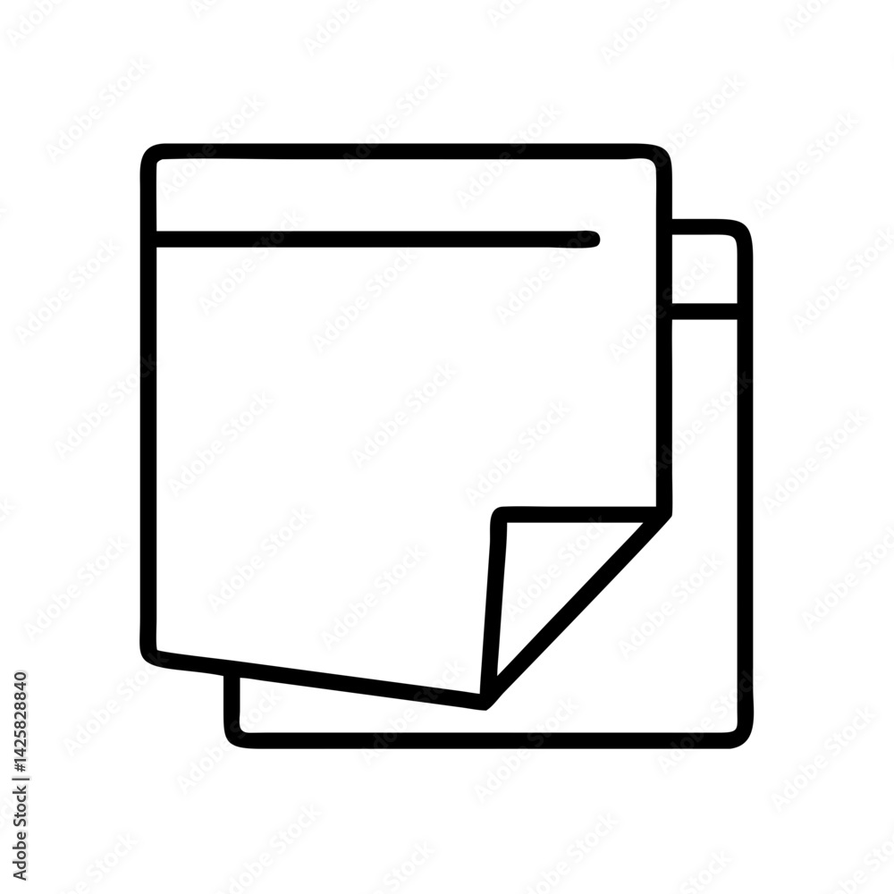 Poster sticky notes vector icon illustration post it notes reminder memo pad office note paper message note