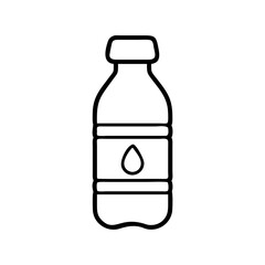 Water bottle vector icon illustration, drink bottle, plastic bottle, water container, bottle art design