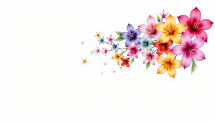 Obraz premium Beautiful flowers in vibrant colors create stunning background that adds touch of elegance and charm to any design. arrangement features various blossoms that evoke joy and freshness