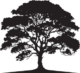 Big Tree silhouette design vector.