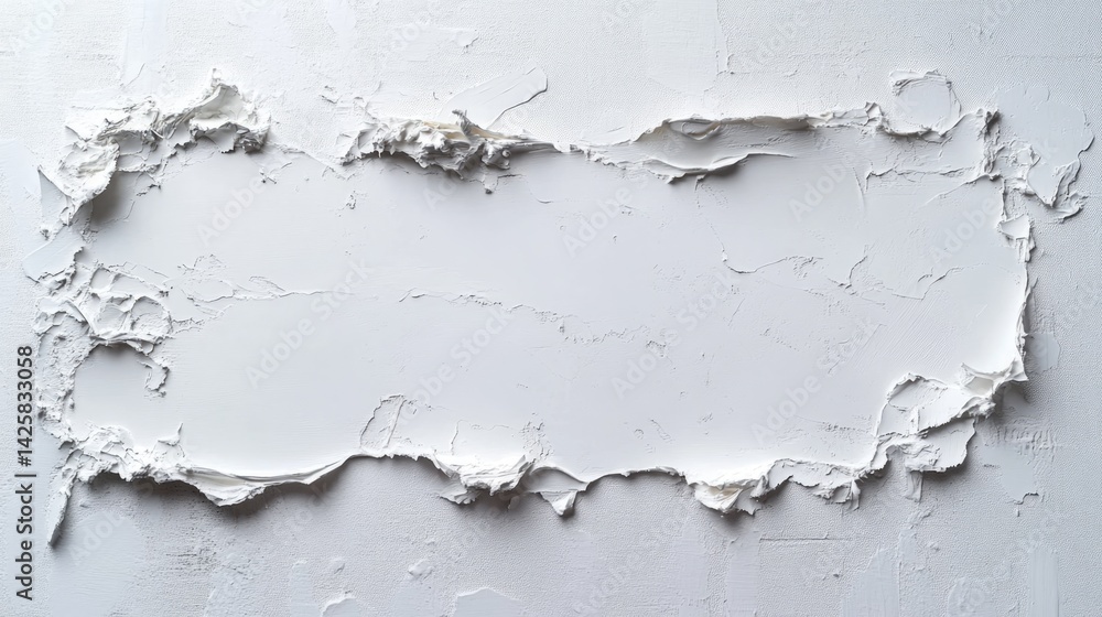 Poster abstract minimalist art texture study on pure white background in a horizontal conceptual design