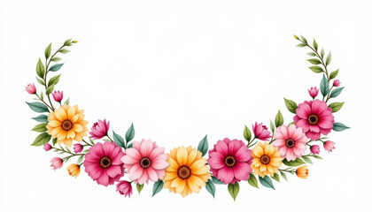 Beautiful floral arrangement featuring vibrant flowers and green leaves, perfect for backgrounds or decorative purposes. colorful blooms create cheerful and inviting atmosphere