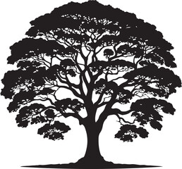Obraz premium Big Tree silhouette design vector.