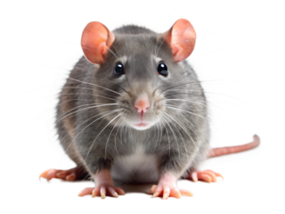 rat on white background