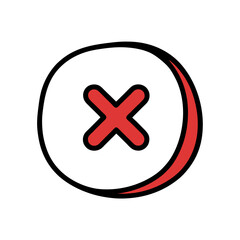 Obraz premium Creative Close Doodle Icon for Your Design Projects