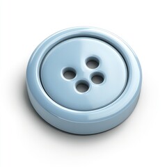 Fototapeta premium Light-blue, round button with four holes.