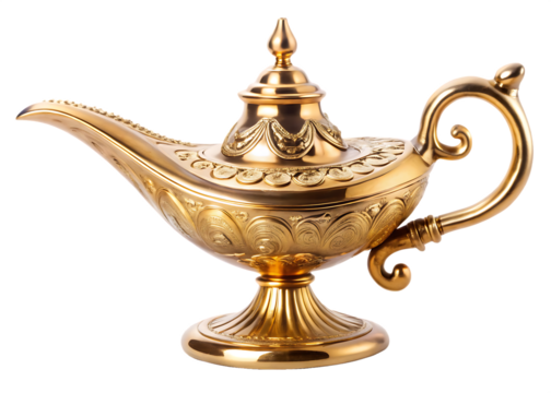 a purple lamp with a blue flame is blowing smoke isolated on white background PNG.AI GENERATED