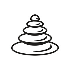 Doodle Icon of a Zen Stone Stack for Relaxation and Calmness