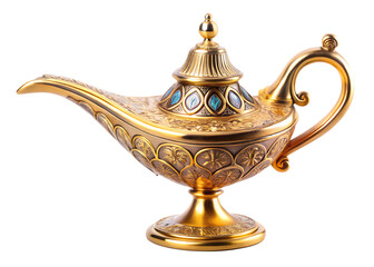 a purple lamp with a blue flame is blowing smoke isolated on white background PNG.AI GENERATED