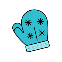 Naklejka premium Cozy Doodle Icon of Mittens for Your Creative Projects