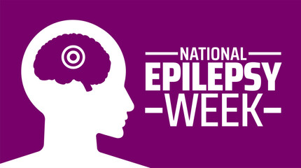 National Epilepsy Week background banner or poster design template. observed every year in May. Holiday concept. Use to any Template, card, poster, placard, template.
