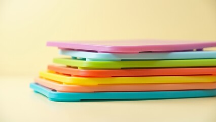 Fototapeta premium Stack Of Colorful Cutting Boards