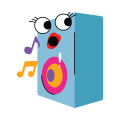 Speaker vector Sticker. Eps 10 file