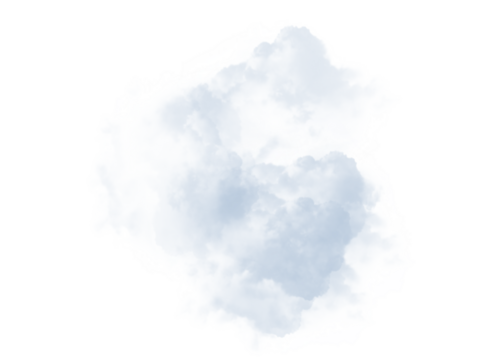 fluffy blue cloud spreading on background 