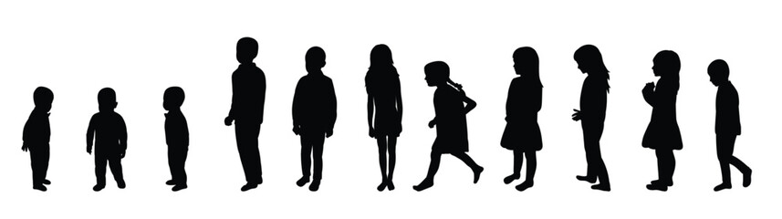 kids silhouettes set