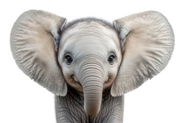 A baby elephant close view