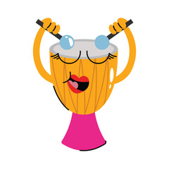 Djembe vector Sticker. Eps 10 file