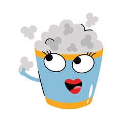 Popcorn vector Sticker. Eps 10 file