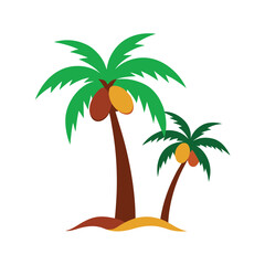 vector illustration of a tropical island