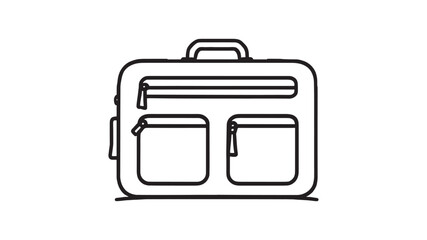 Travel Bag Vector line art stylish design for travel lovers