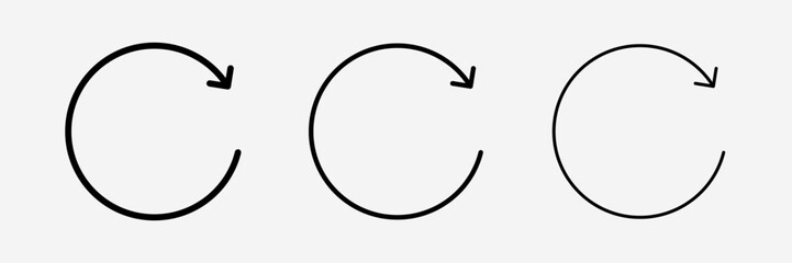 Animated Loop icon on White background with bold, light and thin stroke.